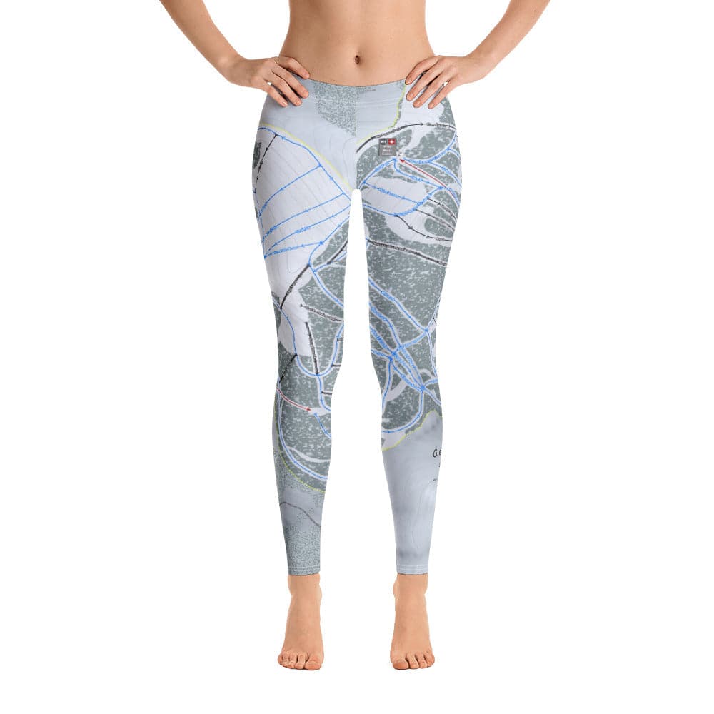 Great Divide, Montana Ski Trail Map Women's Base Layer Bottom - Powderaddicts