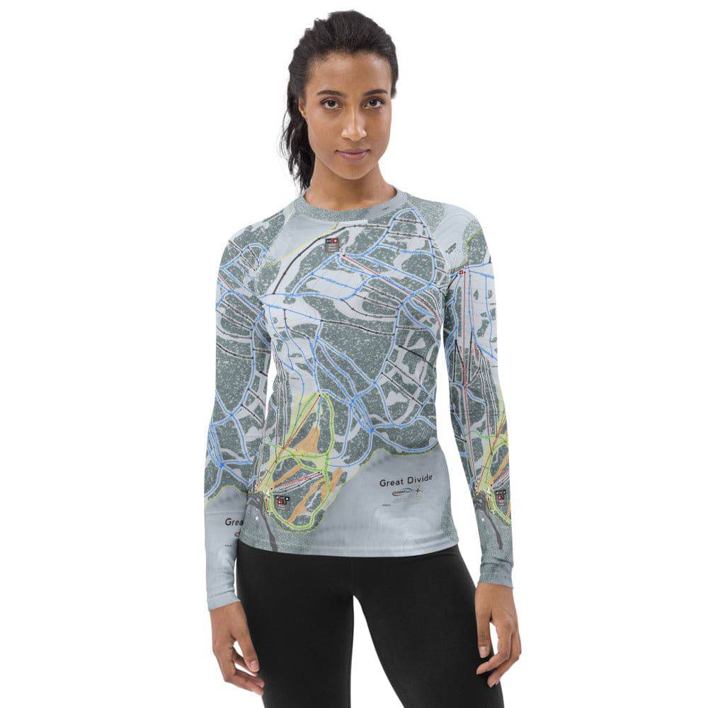 Great Divide, Montana Ski Trail Map Women's Base Layers