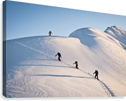 Group Of Backcountry Skiiers - Powderaddicts
