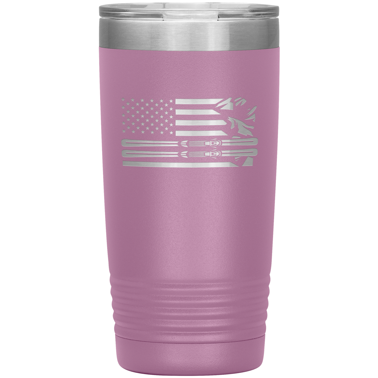 USA Ski Flag 20oz Tumbler - Powderaddicts