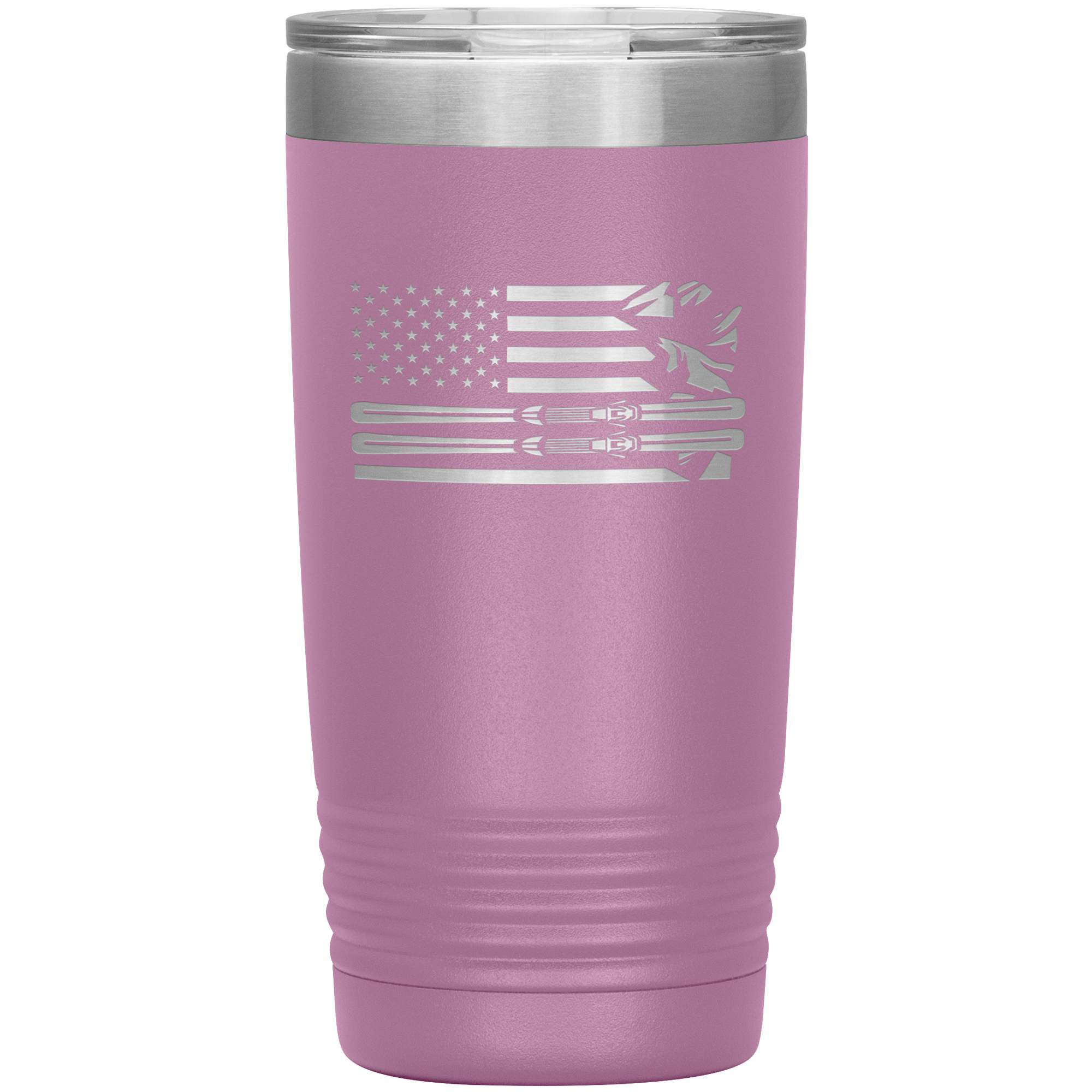 USA Ski Flag 20oz Tumbler - Powderaddicts