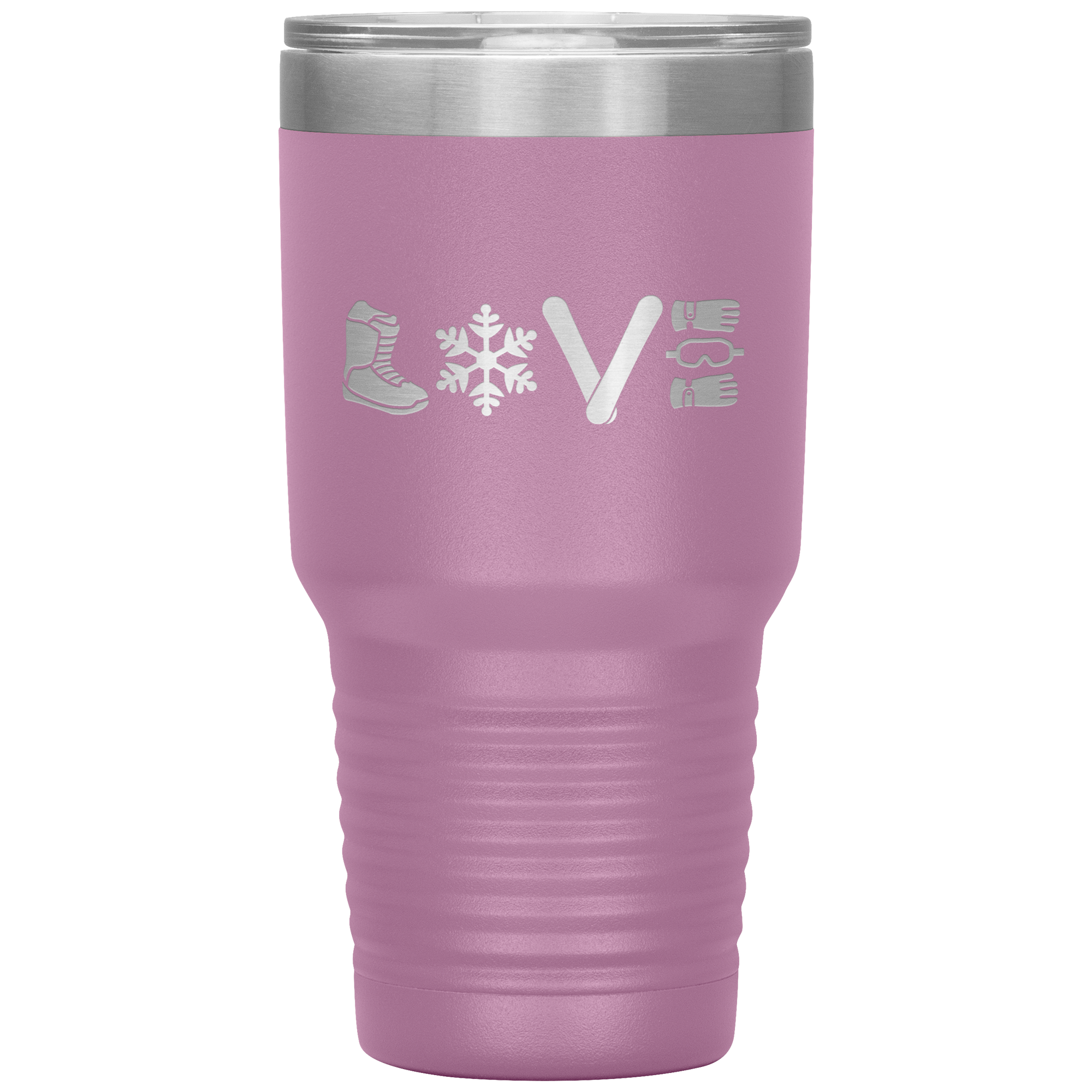 Love Snowboard Symbols 30oz Tumbler - Powderaddicts