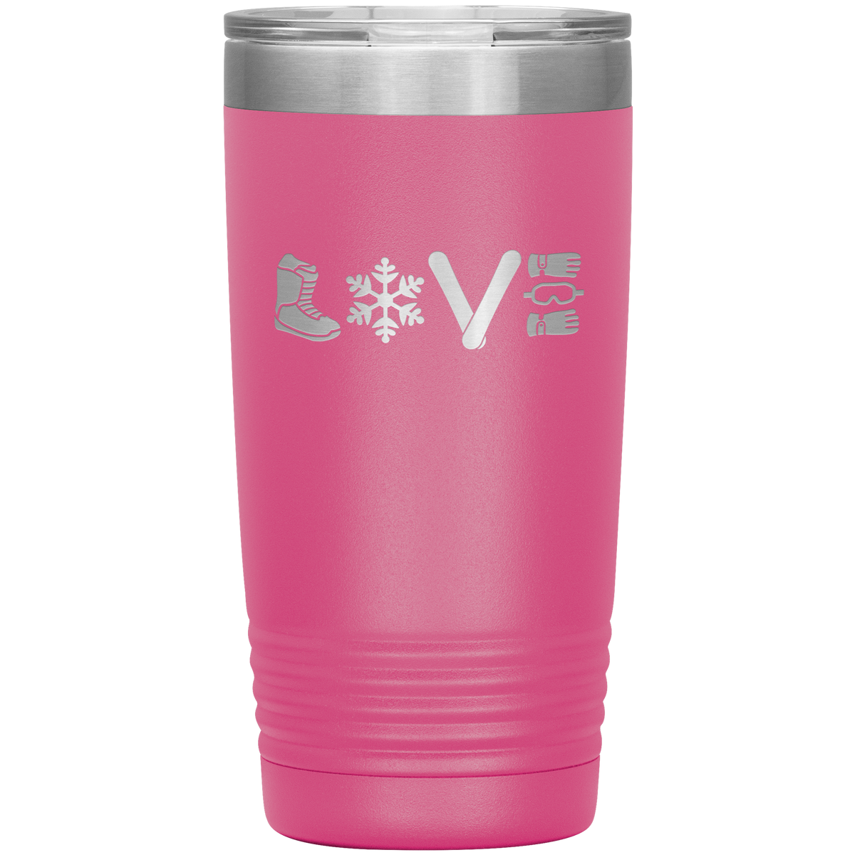 Love Snowboard Symbols 20oz Tumbler - Powderaddicts