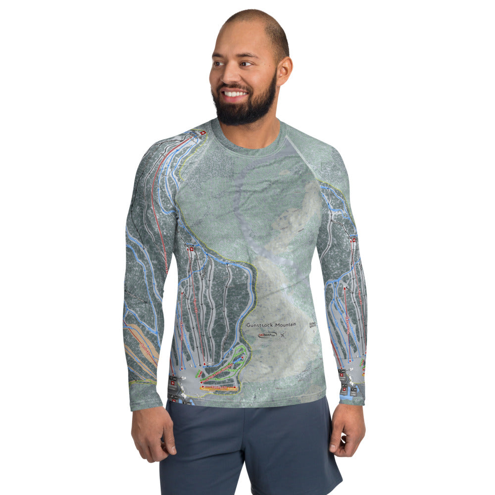 Gunstock Mountain, New Hampshire Ski Trail Map Men's Base Layer Top