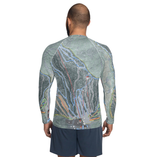 Gunstock Mountain, New Hampshire Ski Trail Map Men's Base Layer Top - Powderaddicts