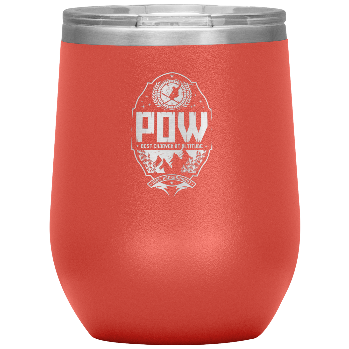 Pow Best Enjoyed At Altitude Wine 12oz Tumbler - Powderaddicts