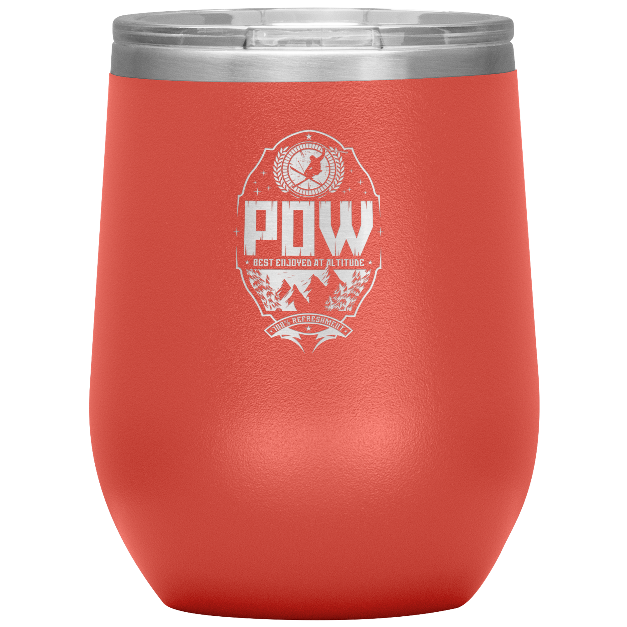 Pow Best Enjoyed At Altitude Wine 12oz Tumbler - Powderaddicts
