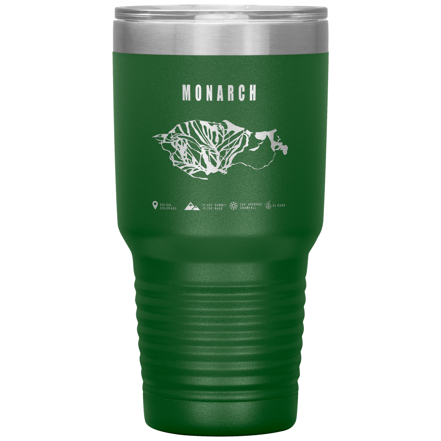 Monarch Colorado Ski Trail Map 30oz Tumbler - Powderaddicts