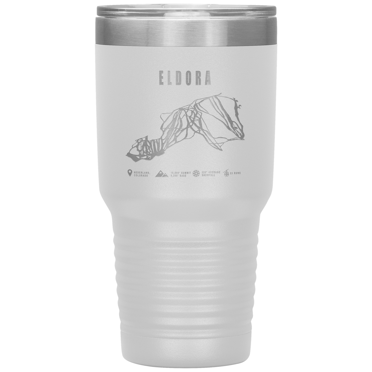 Eldora Colorado Ski Trail Map 30oz Tumbler - Powderaddicts