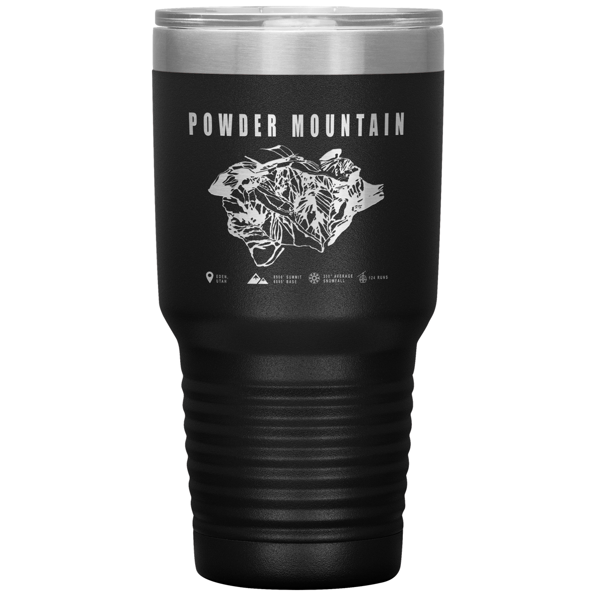 Powder Mountain,Utah Ski Trail Map 30oz Tumbler - Powderaddicts