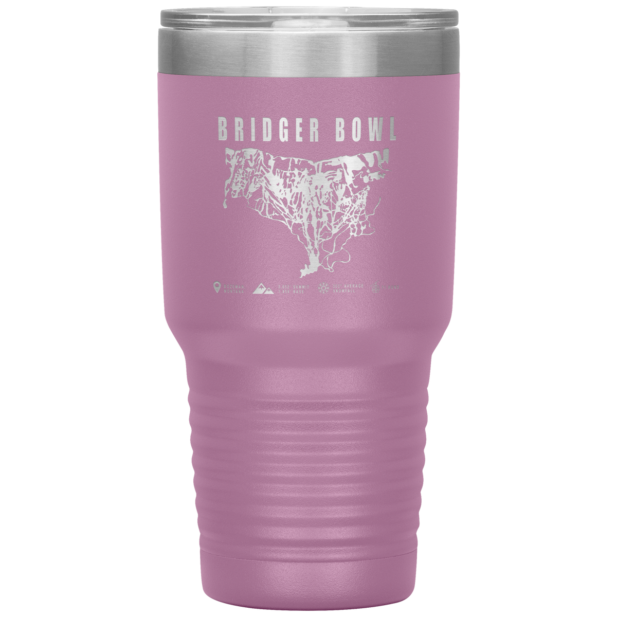 Bridger Bowl Montana Ski Trail Map 30oz Tumbler - Powderaddicts