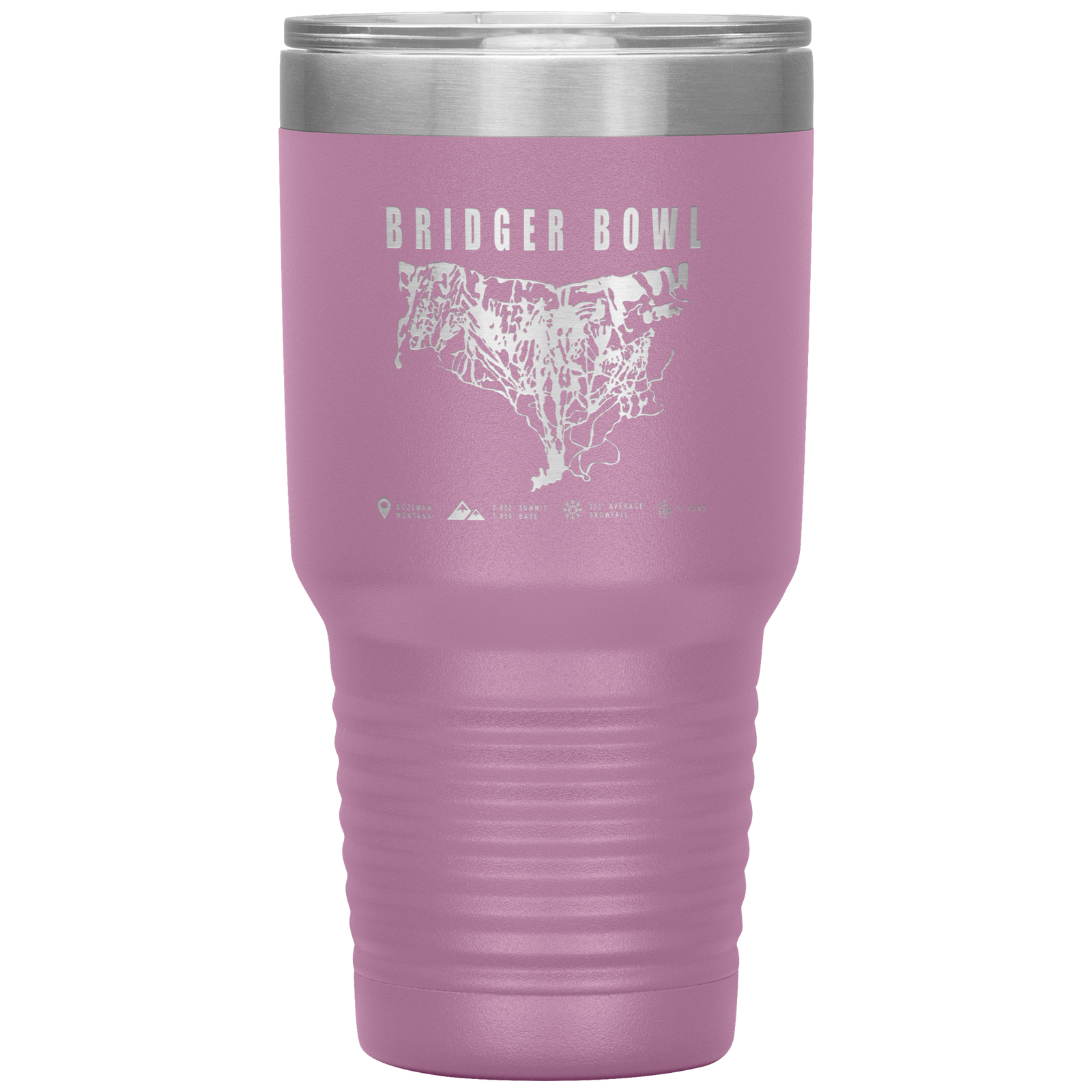 Bridger Bowl Montana Ski Trail Map 30oz Tumbler - Powderaddicts