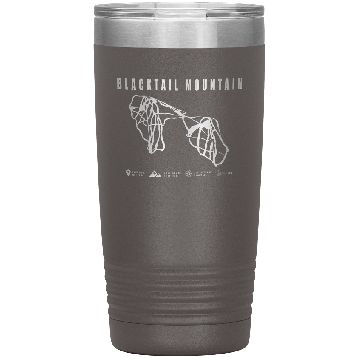 Blacktail Mountain Montana Ski Trail Map 20oz Tumbler - Powderaddicts