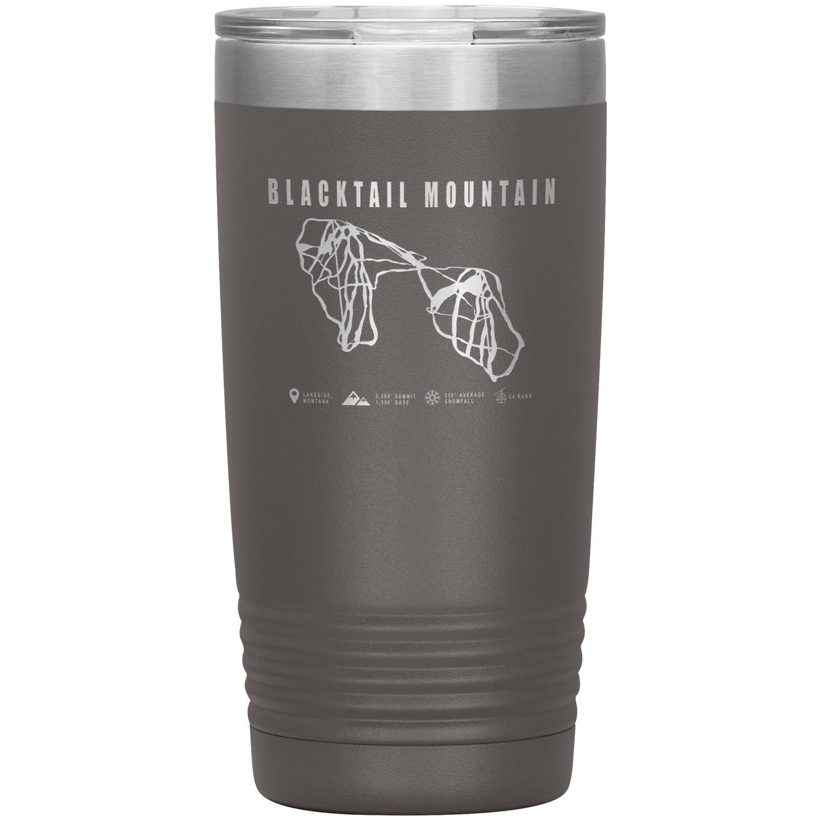 Blacktail Mountain Montana Ski Trail Map 20oz Tumbler - Powderaddicts