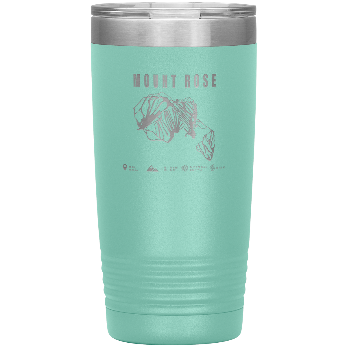 Mount Rose, Nevada Ski Trail Map 20oz Tumbler - Powderaddicts