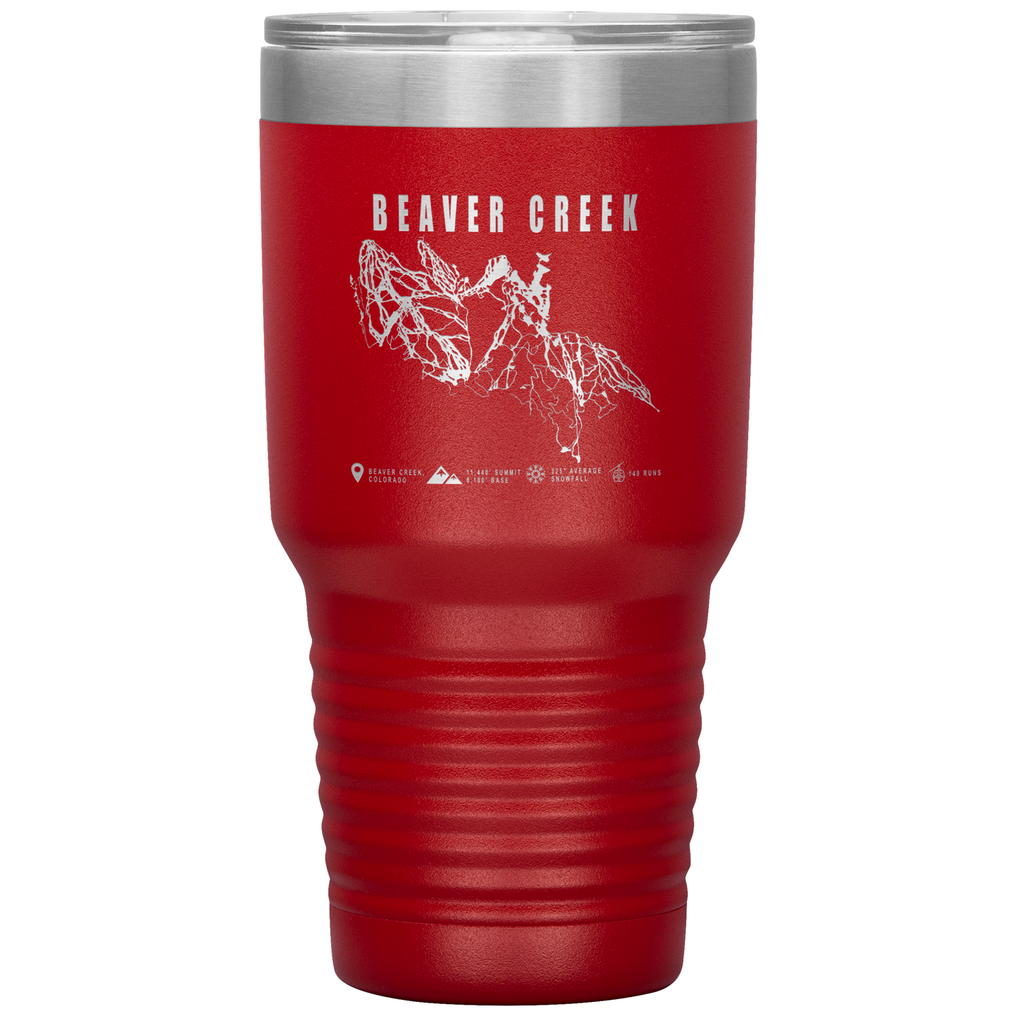 Beaver Creek Colorado Ski Trail Map 30oz Tumbler - Powderaddicts