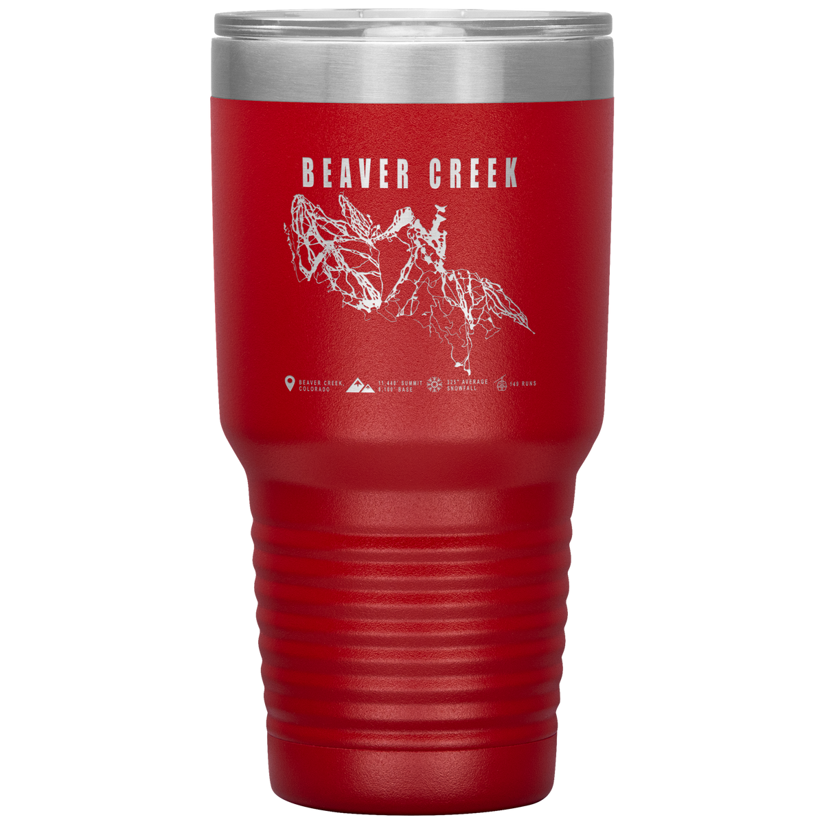 Beaver Creek Colorado Ski Trail Map 30oz Tumbler - Powderaddicts