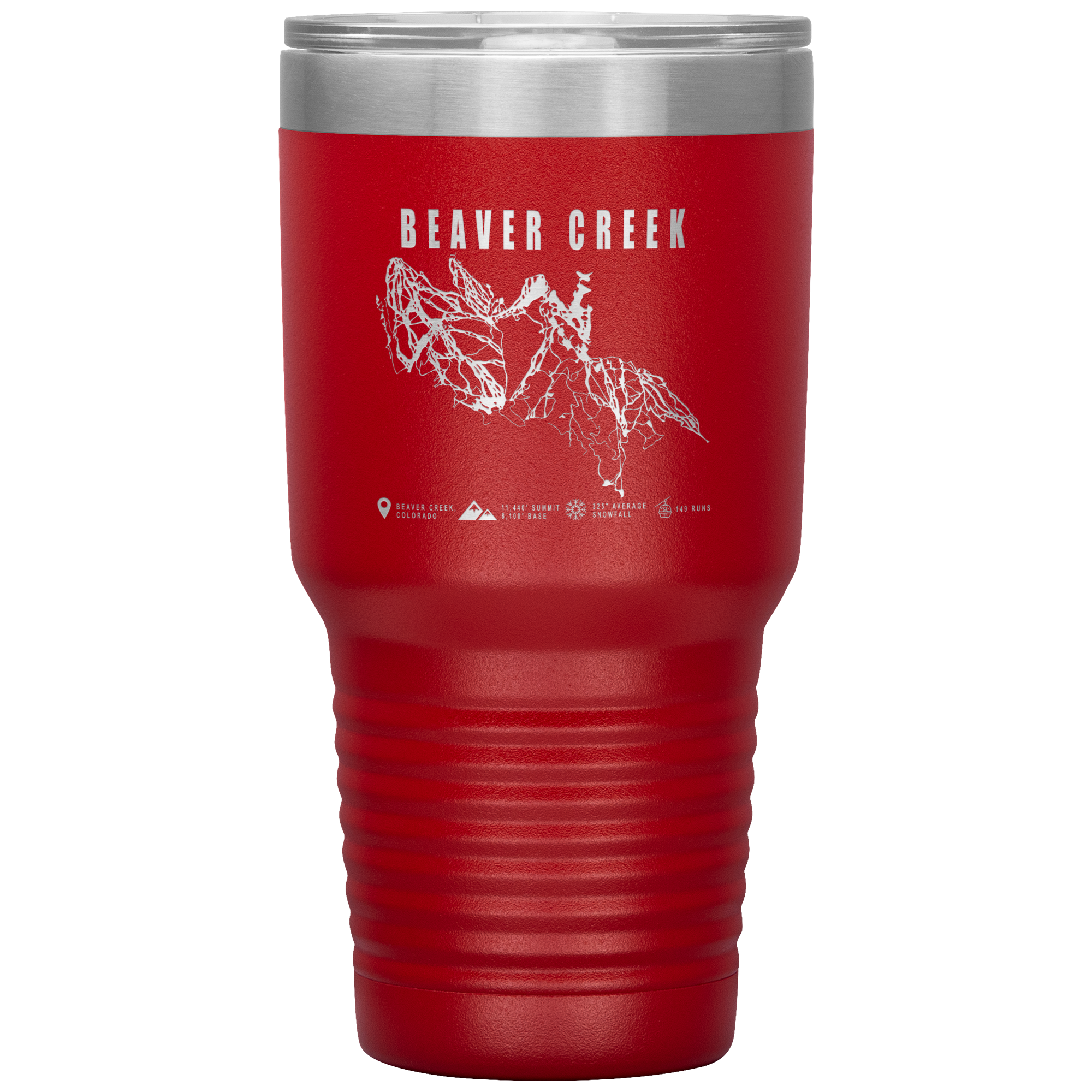 Beaver Creek Colorado Ski Trail Map 30oz Tumbler - Powderaddicts