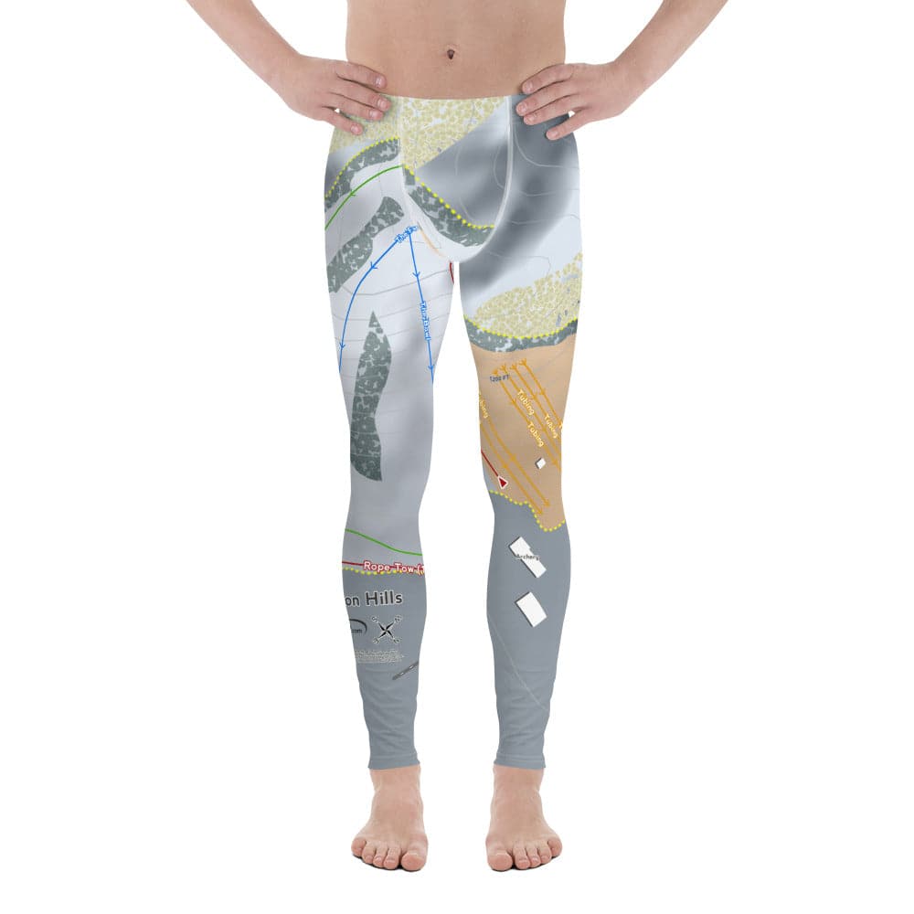 Hanson Hills, Michigan Ski Trail Map Men's Base Layer Bottom