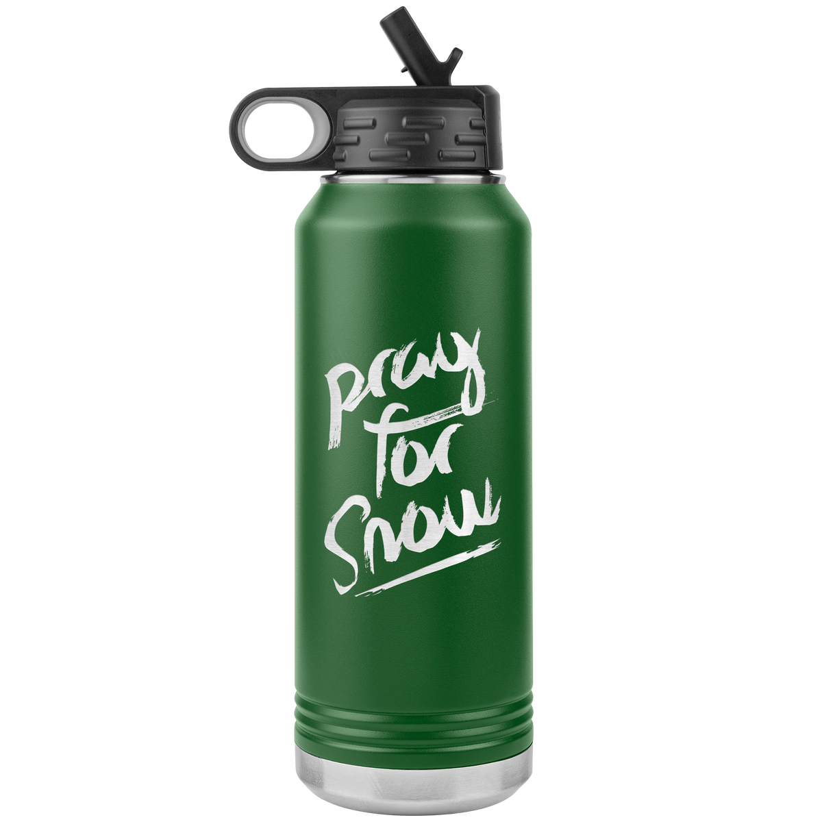 Pray For Snow Back 32oz Water Bottle Tumbler - Powderaddicts