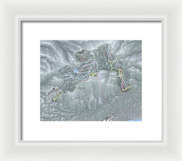 Heavenly Ski Trail Map - Framed Print - Powderaddicts