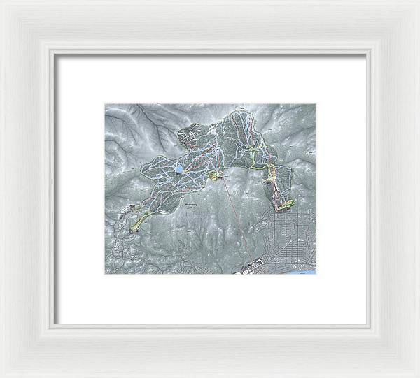 Heavenly Ski Trail Map - Framed Print - Powderaddicts