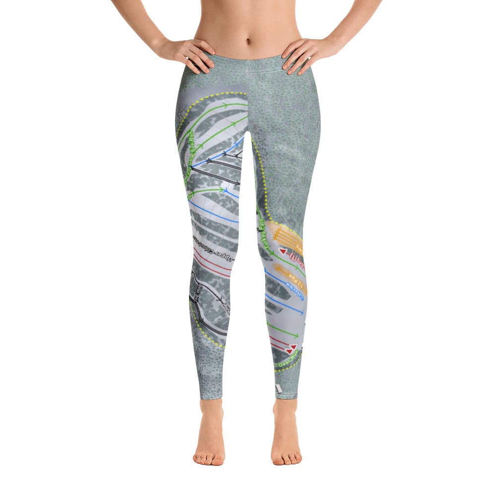 Hermon Mountain, Maine Ski Trail Map Women's Base Layer Bottom - Powderaddicts