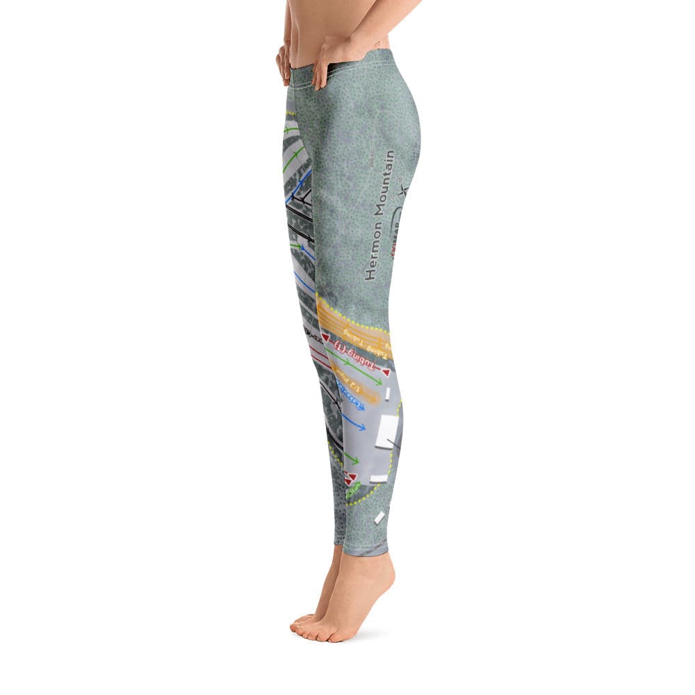 Hermon Mountain, Maine Ski Trail Map Women's Base Layer Bottom - Powderaddicts