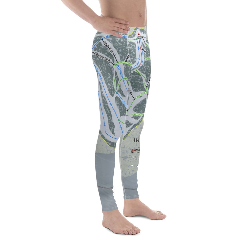 Hesperus, Colorado Ski Trail Map Men&#39;s Base Layer Bottom - Powderaddicts