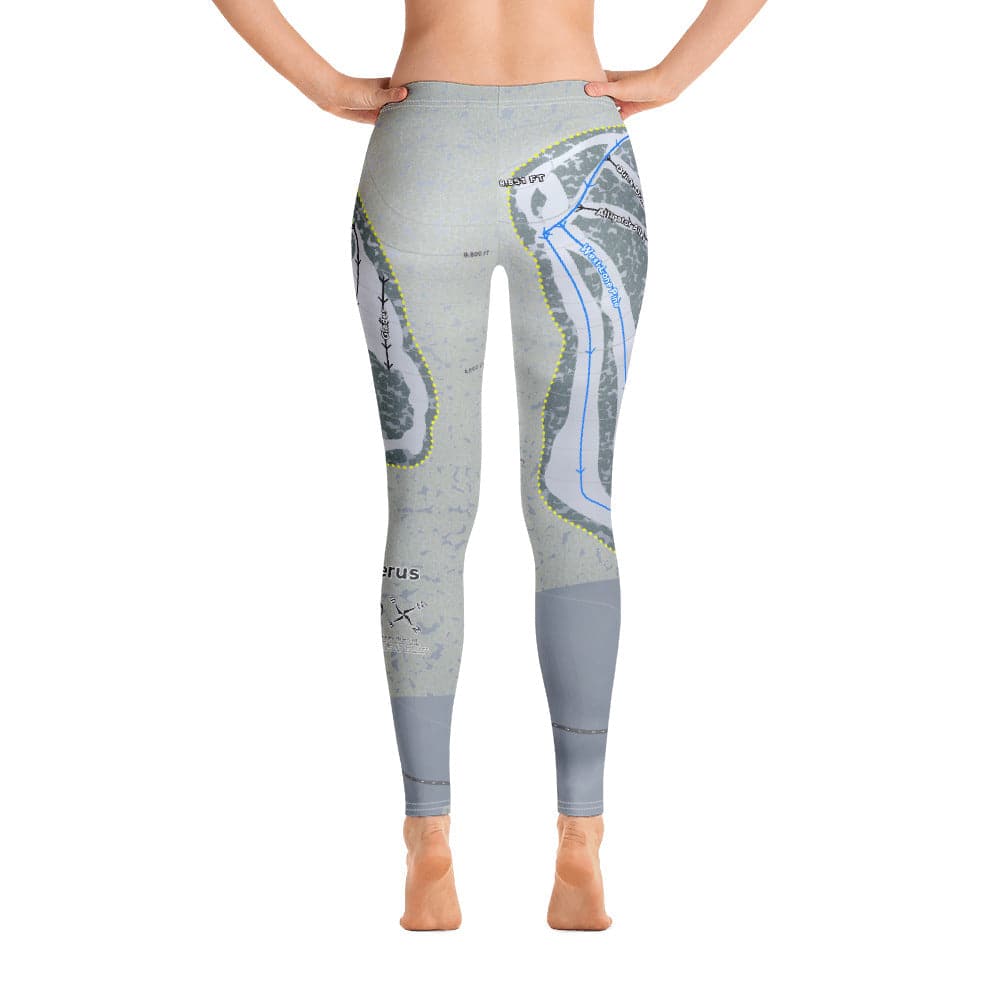 Hesperus, Colorado Ski Trail Map Women's Base Layer Bottom - Powderaddicts