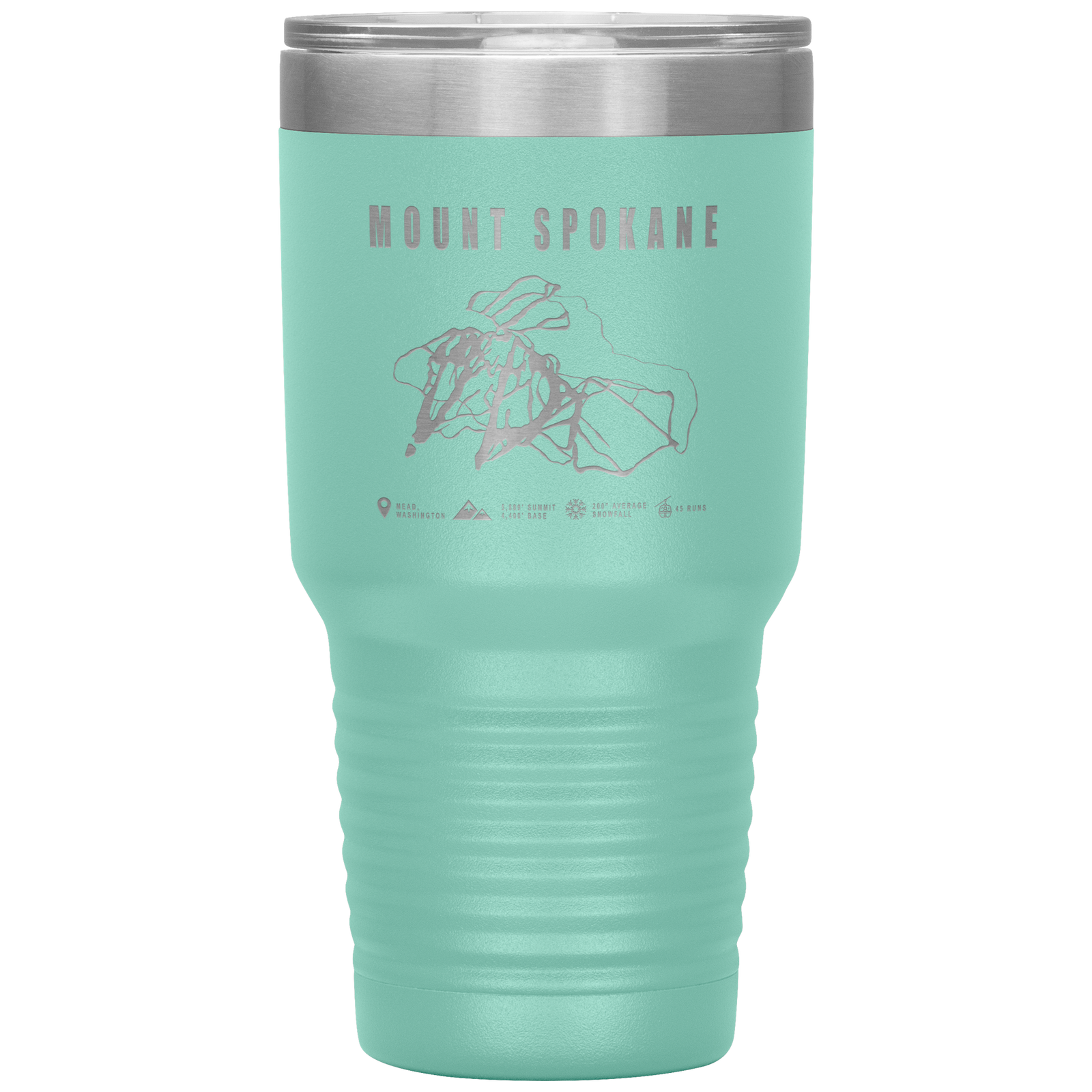 Stevens Pass, Washington Ski Trail Map 30oz Tumbler - Powderaddicts