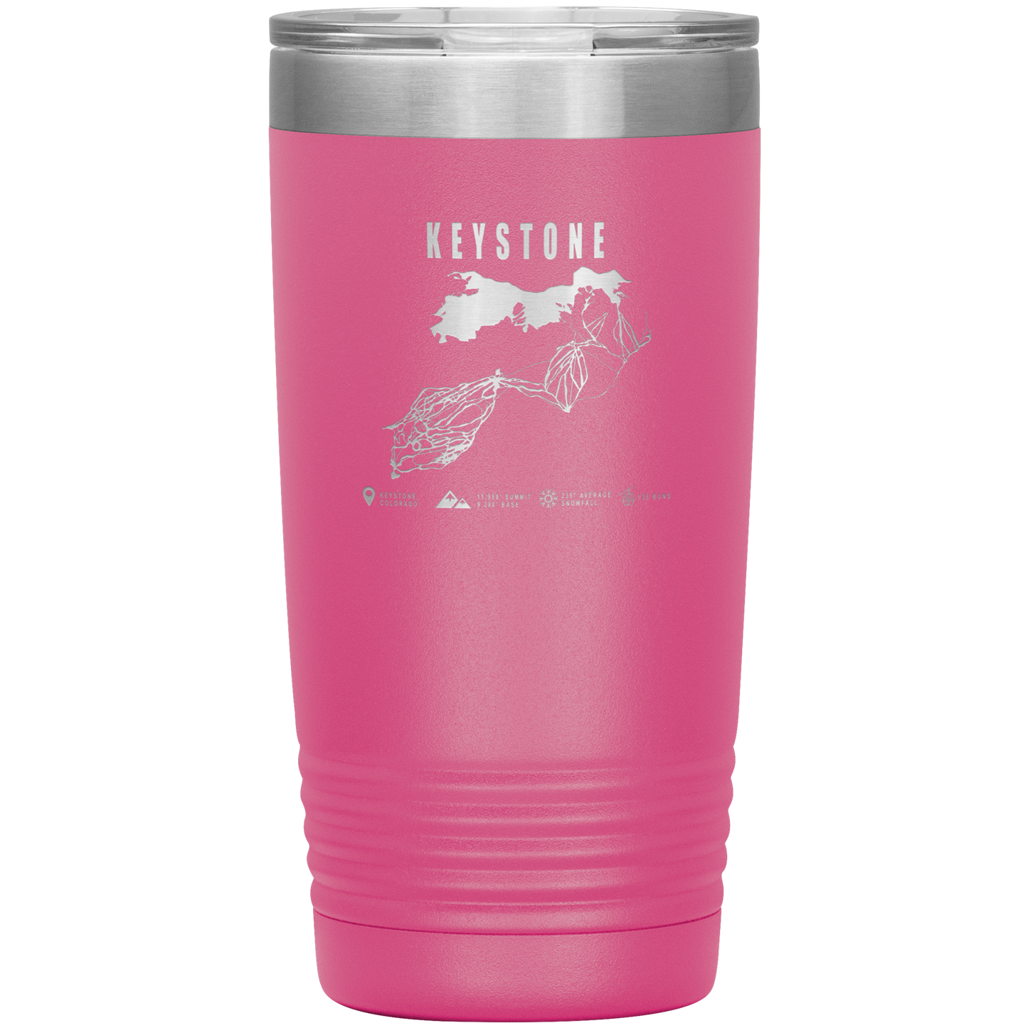 Keystone Colorado Ski Trail Map 20oz Tumbler - Powderaddicts