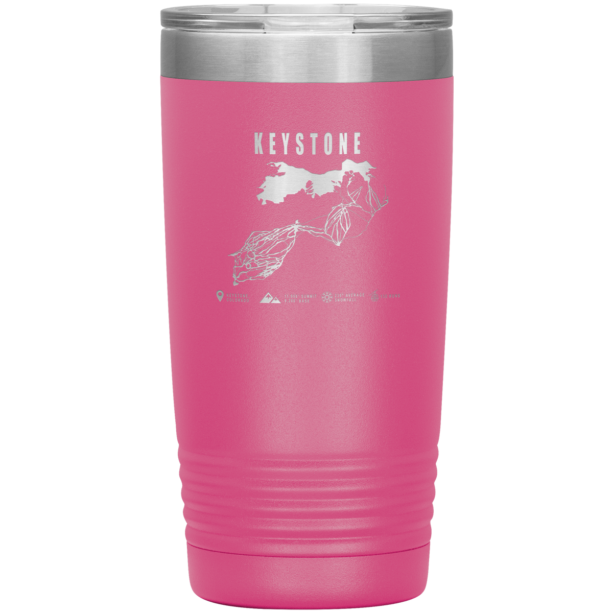 Keystone Colorado Ski Trail Map 20oz Tumbler - Powderaddicts