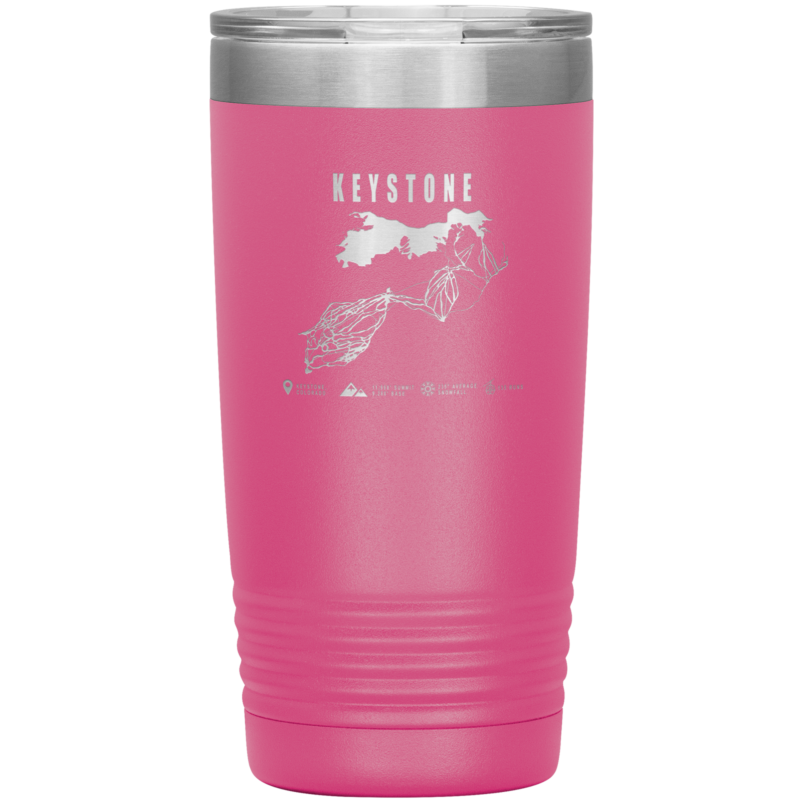 Keystone Colorado Ski Trail Map 20oz Tumbler - Powderaddicts