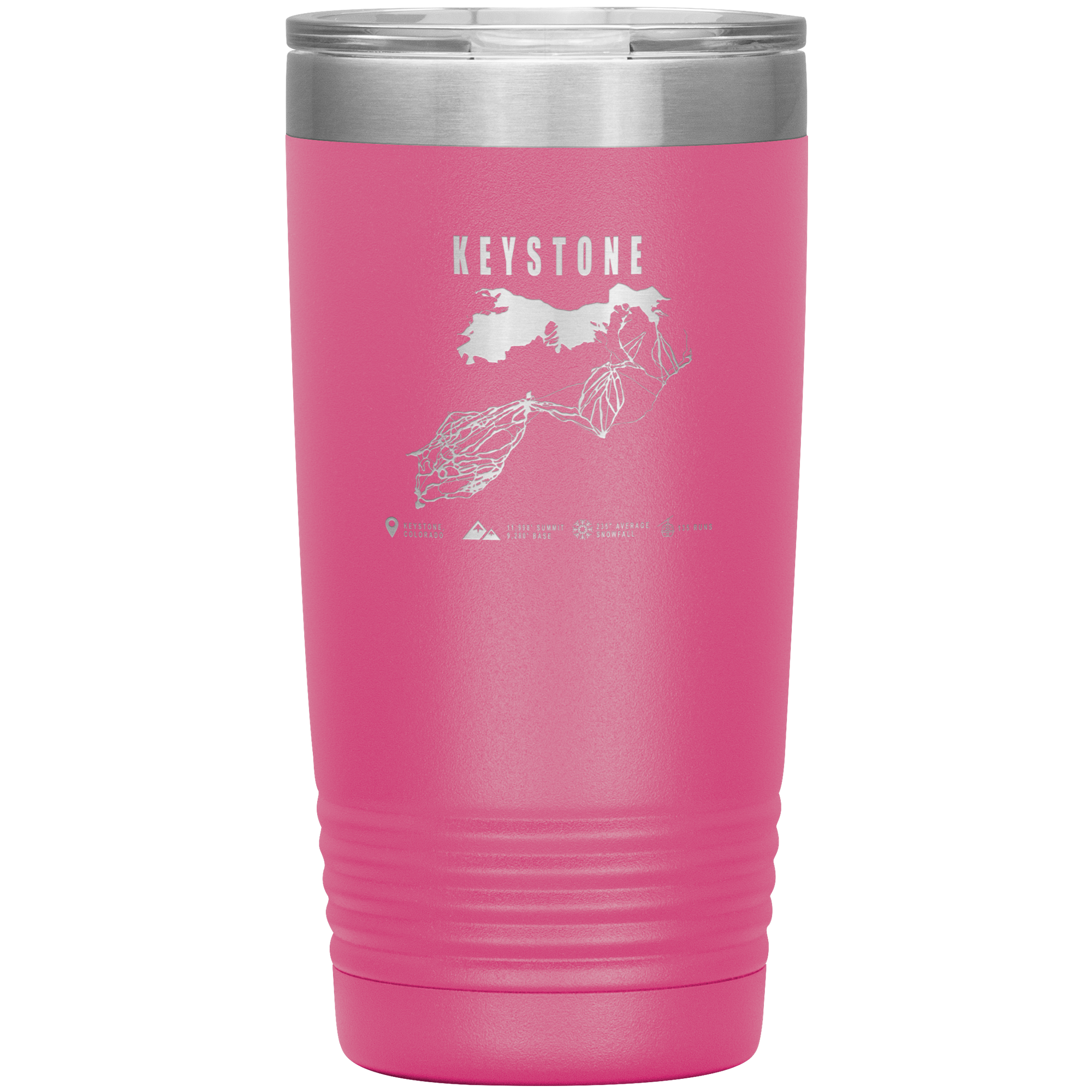 Keystone Colorado Ski Trail Map 20oz Tumbler - Powderaddicts