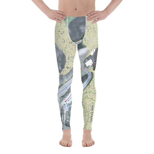 Hickory Hills, Michigan Ski Trail Map Men's Base Layer Bottom - Powderaddicts