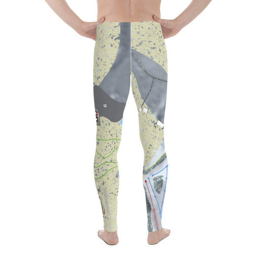 Hickory Hills, Michigan Ski Trail Map Men's Base Layer Bottom - Powderaddicts