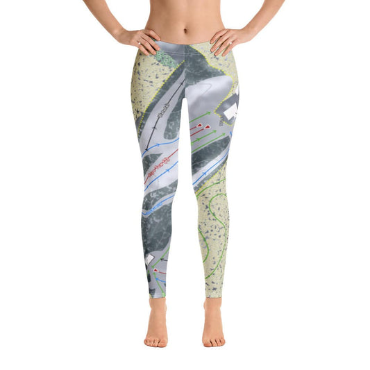 Hickory Hills, Michigan Ski Trail Map Women's Base Layer Bottom - Powderaddicts