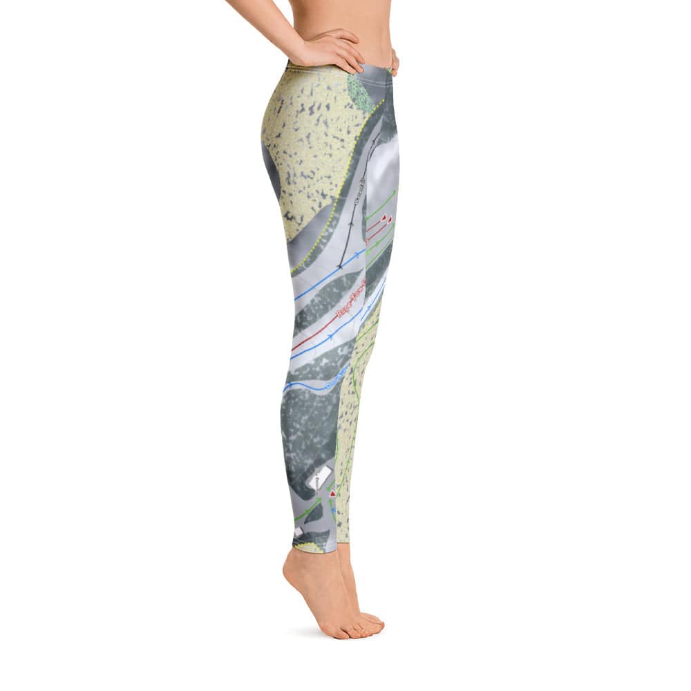 Hickory Hills, Michigan Ski Trail Map Women's Base Layer Bottom - Powderaddicts