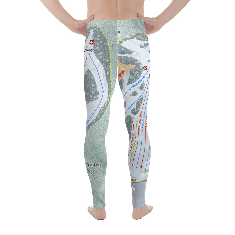 Hidden Valley, Pennsylvania Ski Trail Map Men's Base Layer Bottom - Powderaddicts