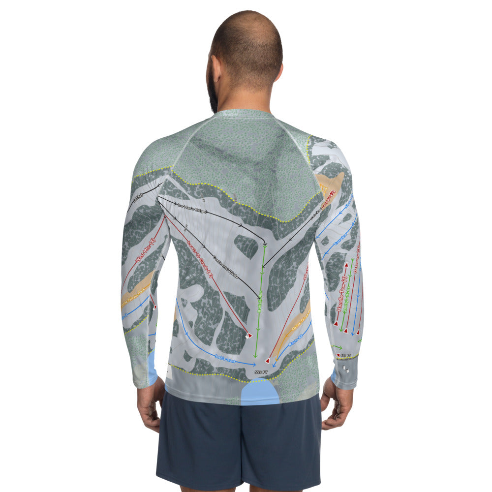 Hidden Valley, Pennsylvania Ski Trail Map Men's Base Layer Top - Powderaddicts