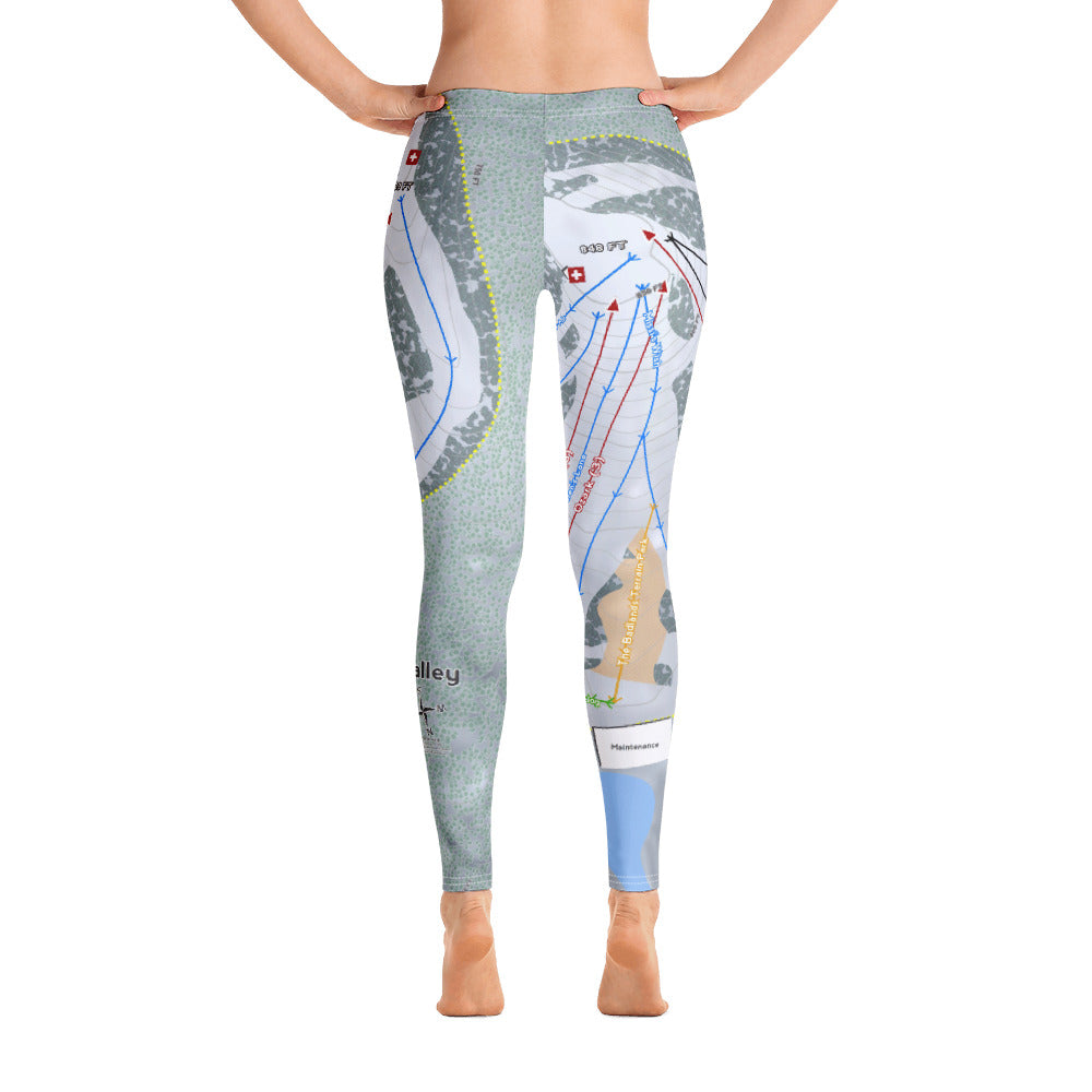 Hidden Valley, Pennsylvania Ski Trail Map Women's Base Layer Bottom