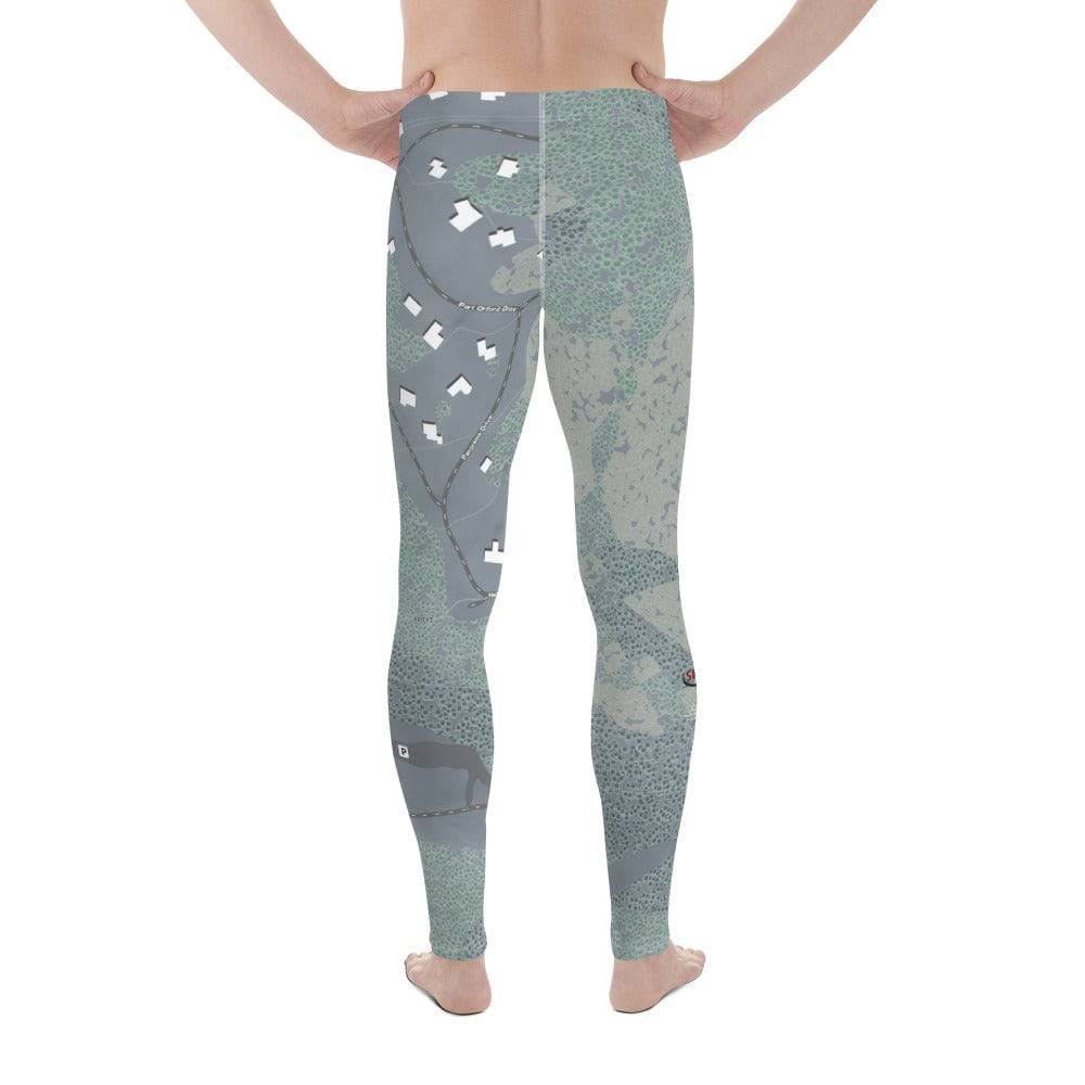 Hilltop, Alaska Ski Trail Map Men&#39;s Base Layer Bottom - Powderaddicts