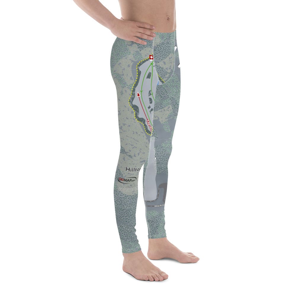 Hilltop, Alaska Ski Trail Map Men&#39;s Base Layer Bottom - Powderaddicts