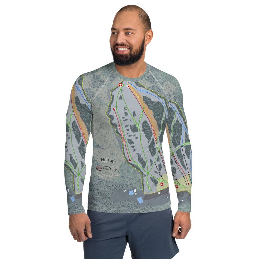 Hilltop, Alaska Ski Trail Map Men's Base Layer Top