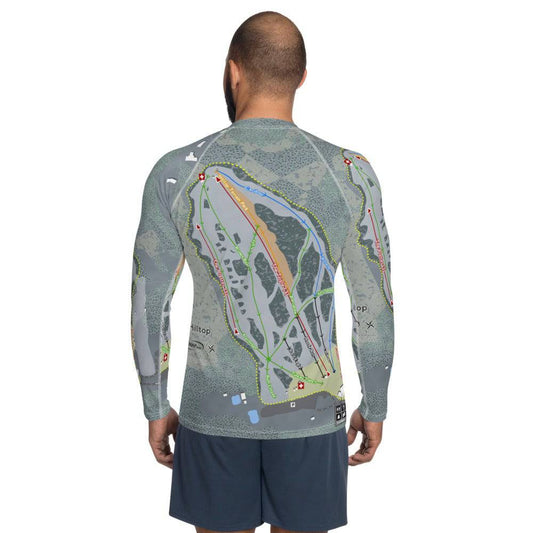 Hilltop, Alaska Ski Trail Map Men's Base Layer Top - Powderaddicts