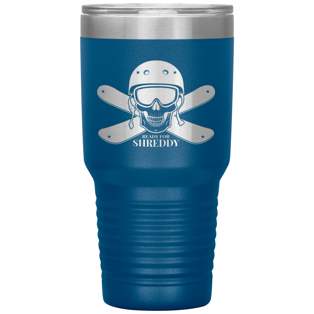 Ready For Shreddy Skeleton Skis 30oz Tumbler - Powderaddicts