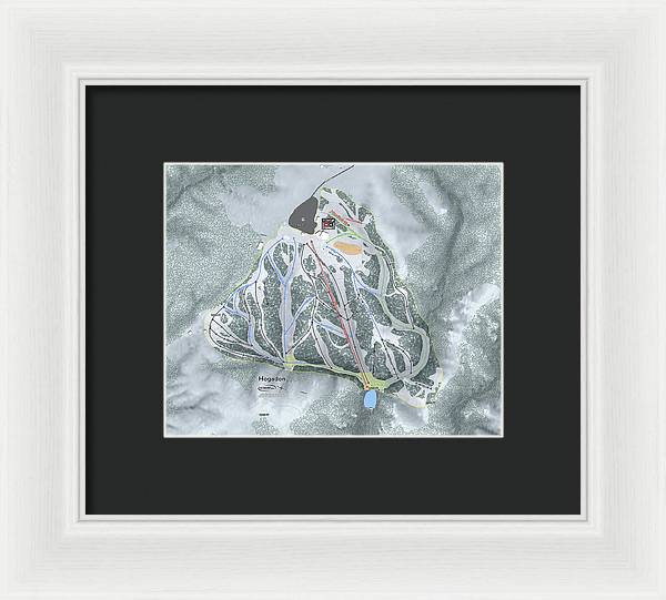 Hogadon Ski Trail Map - Framed Print - Powderaddicts