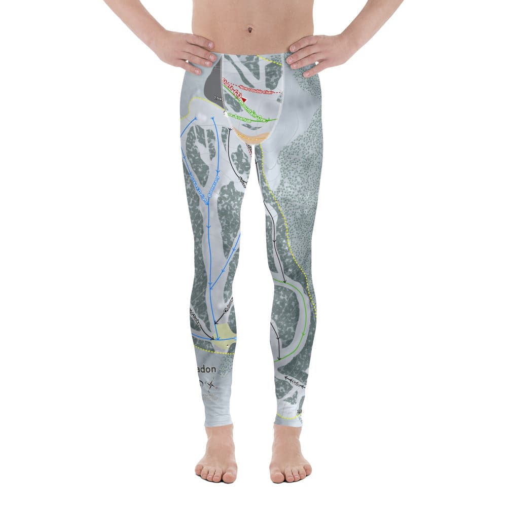 Hogadon, Wyoming Ski Trail Map Men's Base Layer Bottom