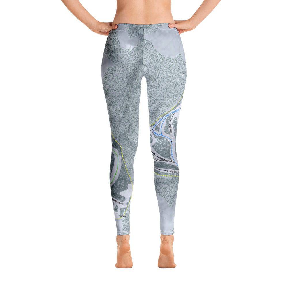 Hogadon, Wyoming Ski Trail Map Women's Base Layer Bottom - Powderaddicts